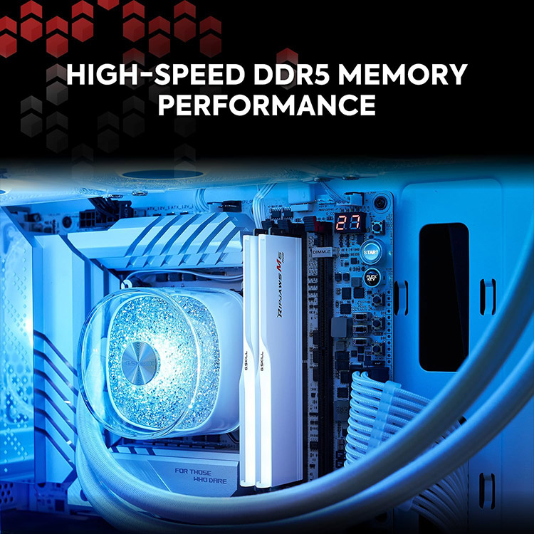 خرید رم G.Skill Ripjaws M5 RGB DDR5 - ظرفیت 32 گیگابایت - پک دوتایی - مدل Intel XMP - سرعت 6000 مگاهرتز - CL36 - سفید